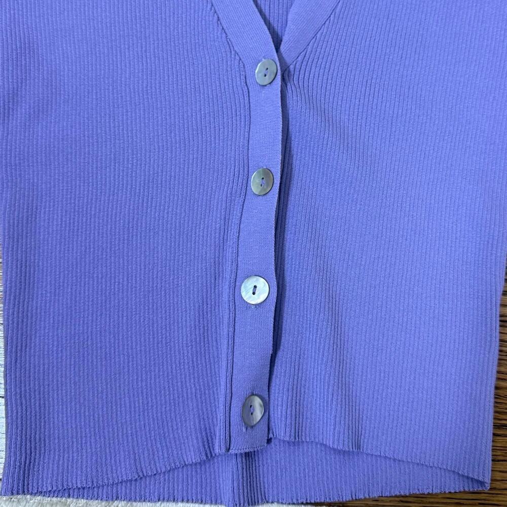 re:named Ribbed Sweater Button Front Cardigan V-Neck Long Sleeve Size Small - Picture 5 of 9